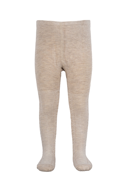 Minipop Bamboo Strømpebukser Mønster MP51 - Off White Melang